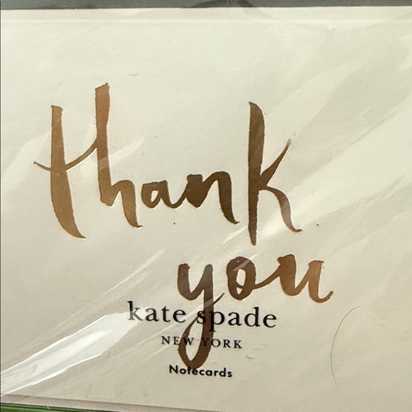 Kate Spade Gold Script Thank You Cards - Picture 2 of 2